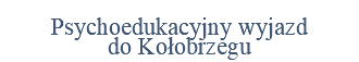 &nbsp;Psychoedukacyjny wyjazd do Kołobrzegu
